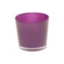 Cache-pot en verre ALENA, violet foncé, 9,5cm, Ø11,5cm
