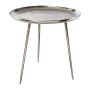 Table d'appoint UMAIZA en aluminium, argent, 56cm, Ø59cm