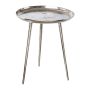 Table d'appoint UMAIZA en aluminium, argent, 45cm, Ø39cm