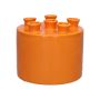 Vase à fleurs VIVIANNE à 6 ouvertures, dolomite, orange, 14,3cm, Ø17cm
