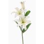 Lys tigré artificiel KRAWEL, collection Eco, blanc-vert, 85 cm, Ø 21 cm
