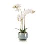 Orchidée Phalaenopsis décorative JOLANA en pot en céramique, blanche, 45 cm