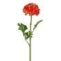Fleur décorative Ranunculus GRINTEL, orange, 45cm, Ø9cm