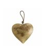 Pendentif en forme de cœur DORANA en métal, cordon de suspension, or, Ø17cm