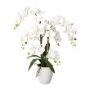 Orchidée Phalaenopsis artificielle en céramique LUKREN dans un pot, avec racines, blanche, 65cm
