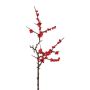 Branche décorative Houx MARTEL avec des baies, rouge, 55cm