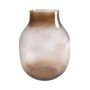 Vase à fleurs RAIDON en verre, orange-brun-transparent, 26cm, Ø17cm