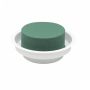OASIS® Ideal Mousse à piquer humide Cylindre dans une coupe en plastique, vert-blanc, 5cm, Ø12cm
