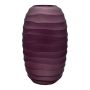 Vase en verre FEDERICA design vague, violet, 30cm, Ø17cm