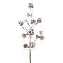 Branche décorative Sapin JORFEN avec des pommes de pin, enneigé, blanc-brun, 60cm
