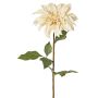 Dahlia artificiel PHILLIPPA, collection écologique, crème-jaune, 65cm, Ø15cm