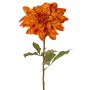 Dahlia artificiel PHILLIPPA, collection écologique, orange-jaune, 65cm, Ø15cm