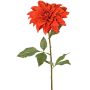 Dahlia artificiel PHILLIPPA, collection écologique, rouge-orange, 65cm, Ø15cm