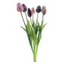 Bouquet de tulipes décoratives LONA, mauve-violet, 45cm, Ø20cm