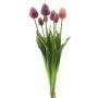 Bouquet de tulipes décoratives LONA, rose-mauve, 45cm, Ø20cm