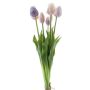 Bouquet de tulipes décoratives LONA, lilas-crème, 45cm, Ø20cm