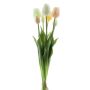 Bouquet de tulipes décoratives LONA, jaune-crème-vert, 45cm, Ø20cm