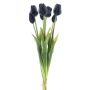Bouquet de tulipes décoratives LONA, noir, 45cm, Ø20cm