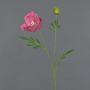 Coquelicot artificiel EDESSA, rose foncé, 80cm, Ø11cm
