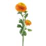 Fleur décorative Renoncule PROTO, orange-jaune, 65cm