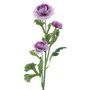 Fleur décorative Renoncule PROTO, lilas-blanc, 65cm
