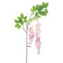 Branche de fleurs en tissu Glycine LIANMU, mauve, 140cm