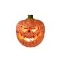 Citrouille d'Halloween FLANKY avec visage, LED, orange, 18x16x19,5cm