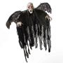Élément décoratif d'Halloween: squelette fantôme ALFIE avec ailes de chauve-souris, LED, 85cm