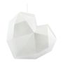 Bougie décorative en forme de cœur SKINNA à facettes, blanche, 17cm, Ø16cm - Fabriquée en Allemagne