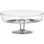 Plat de service MICK sur pied, conique/rond, transparent, 10cm, Ø24,5cm
