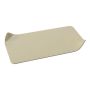 Sous-bougie rectangulaire en métal EMMELINE, ivoire, 18x10cm