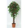 Arbre artificiel Bougainvillée INGTRAUD, troncs en bois véritable, fleurs, rose fuchsia, 200cm - Made in Italy