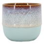 Cache-pot en céramique ULMUS avec dégradé de couleur, bleu clair, 8cm, Ø8cm
