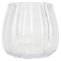Verre à bougie JOTTEN rainuré, transparent, 12cm, Ø13,3cm