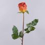 Rose artificielle OPHELIE, orange-jaune, 85 cm, Ø 7 cm