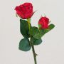 Fleur artificielle « Rose QUEENIE », rouge, 30 cm, Ø 3-5 cm