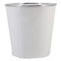 Cache-pot en zinc blanc FYNAS, 24cm, Ø24cm