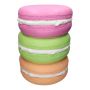 Table d'appoint MOLANI en forme de macaron, erika-vert pomme-pêche, 46,5cm, Ø33,5cm