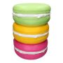 Table d'appoint MOLANI, en forme de macaron, vert pomme-jaune-fuchsia, 46,5cm, Ø33,5cm
