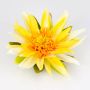 Fleur de lotus décorative SABIRA, flottante, jaune, 7cm, Ø21cm