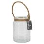 Photophore KAPPY avec corde, à motifs, transparent, 14,5cm, Ø11cm