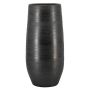 Grand vase en céramique VINKAS à motif veiné, noir, 70cm, Ø32cm