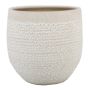 Pot en céramique DOMANO, moucheté, beige, 15cm, Ø17cm
