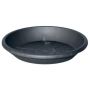 Soucoupe ronde pour pot de fleurs DONIKA en plastique, avec des trous, anthracite, 6cm, Ø44cm