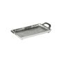Plateau de service GORM avec poignées, aluminium, argent, 21x11cm
