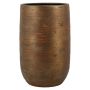 Vase en céramique RODYN avec rainures, dégradé de couleurs, or, 50cm, Ø32cm