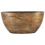 Coupe ovale en céramique RODYN avec rainures, dégradé de couleurs, or, 49x20x25cm