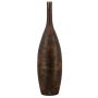 Vase en céramique bouteille décorative RODYN avec rainures, dégradé de couleurs, or, 80cm, Ø23cm
