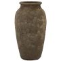 Vase d’ornement en céramique SENTIF texturé, gris, 50cm, Ø26cm