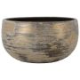 Bol en céramique RODYN avec rainures, dégradé de couleurs, marron, 14cm, Ø29cm